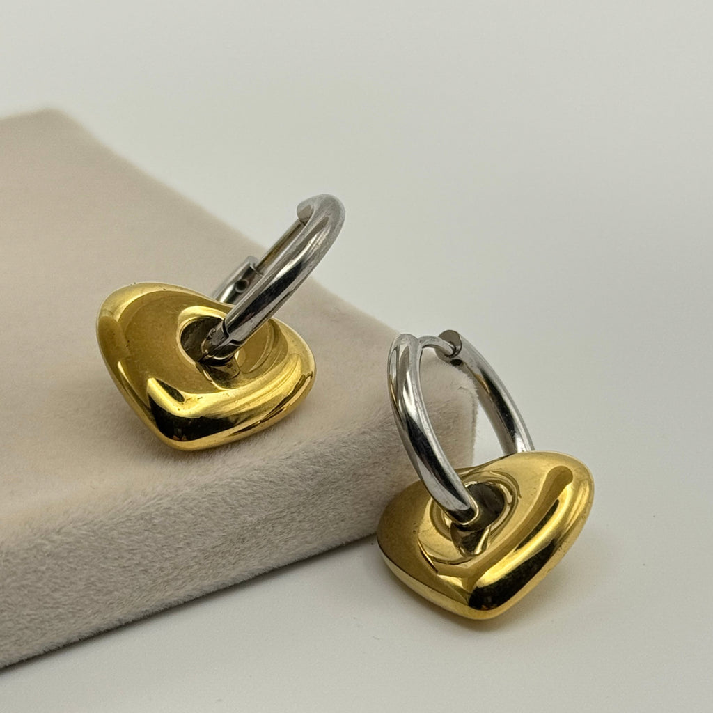 Dual Heart Earrings
