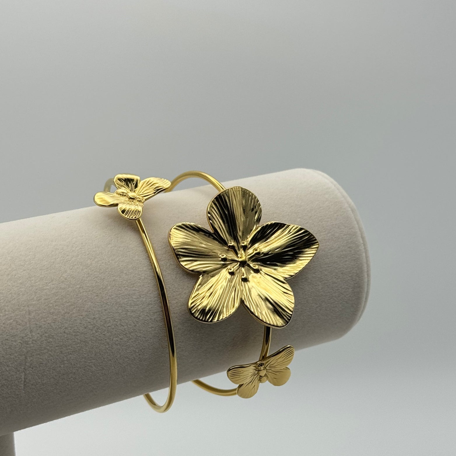 Golden Flower Bangles