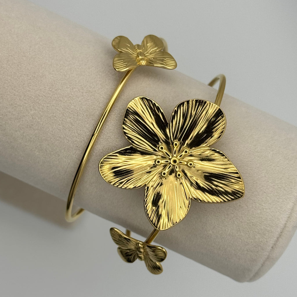 Golden Flower Bangles